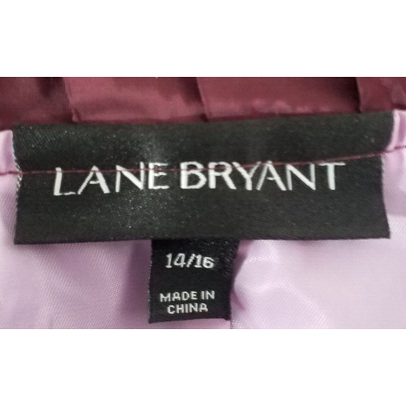 Lane Bryant Purple Ruffle Hem Full Zip Jacket Pockets Lined Sz 14/16 - Picture 4 of 6